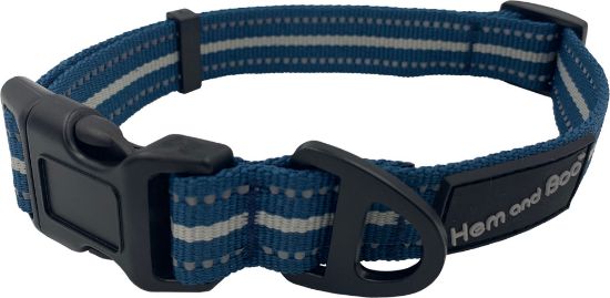 hem & Boo Sports Collar Blue Medium