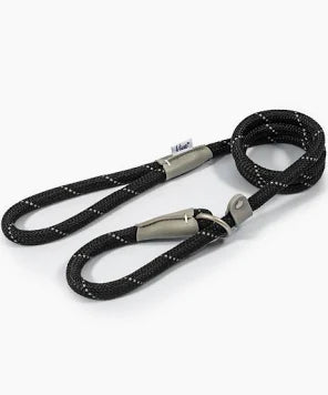 Ancol viva reflective slip lead Black 1.5 m