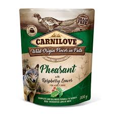 Carnilove Pheasant With Raspberry Leaves Pate Pouch 300g - Raw To Your Door