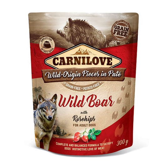 Carnilove Wild Boar with Rosehips Pate 300g - Raw To Your Door