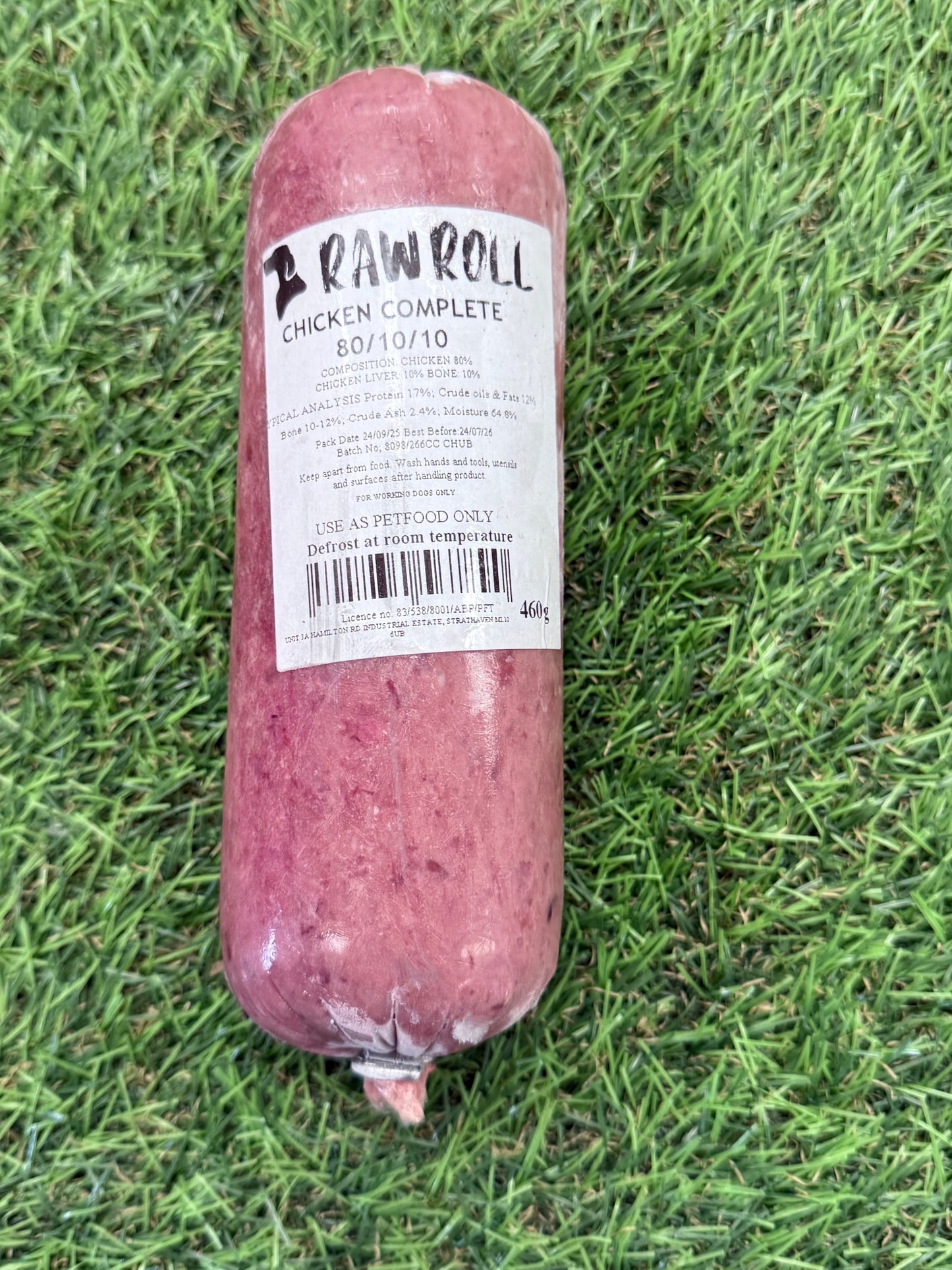 Raw Rolls Just Chicken Chubb 460g