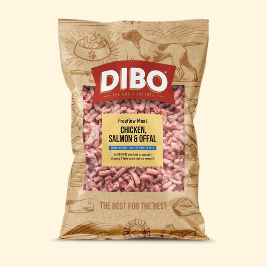 DIBO CHICKEN, SALMON & OFFAL FREEFLOW 1KG