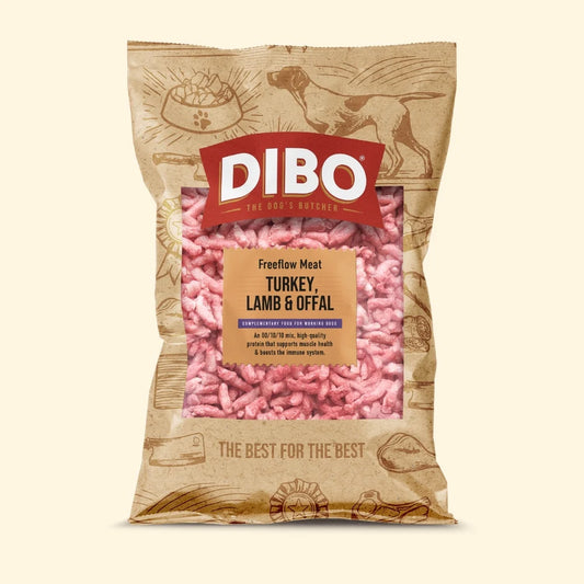 DIBO TURKEY, LAMB & OFFAL FREEFLOW 1KG