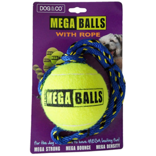 Dog And Co Mega Ball 4 with rope throwin - Raw To Your Door