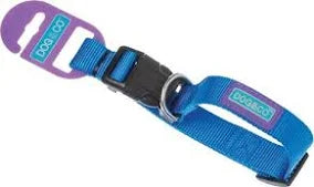 Dog & Co Plain Nylon Collar Blue Small