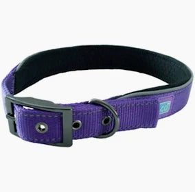 Dog & Co Reflective Padded Collar Purple small