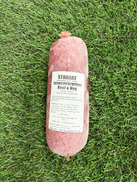 Stobart Raw Beef & Veg 454g