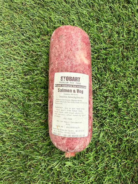 Stobart Raw Salmon & Veg 454g