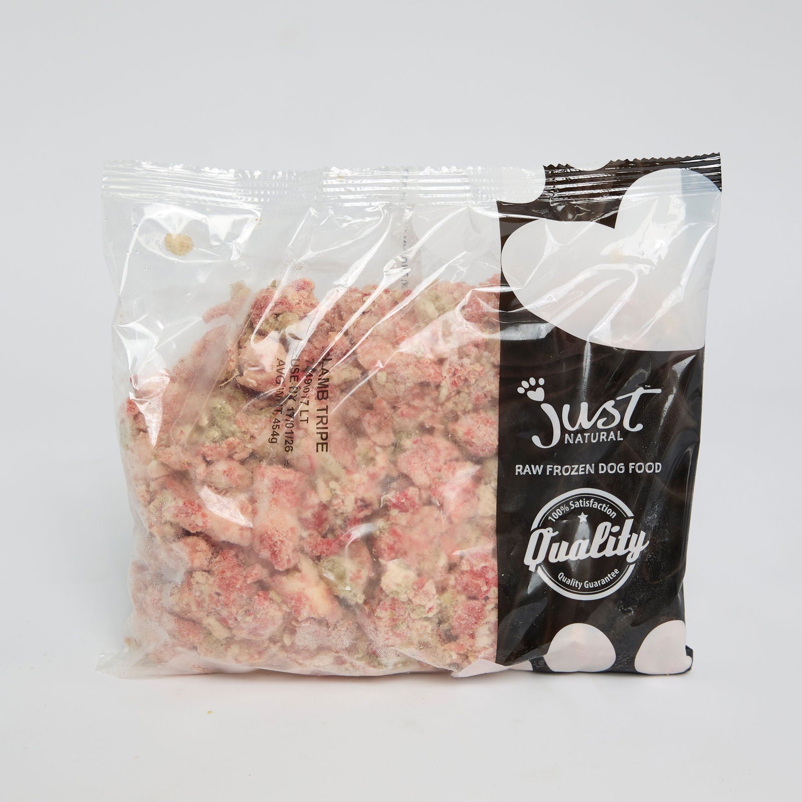 Just Natural Lamb Tripe 454g - Raw To Your Door