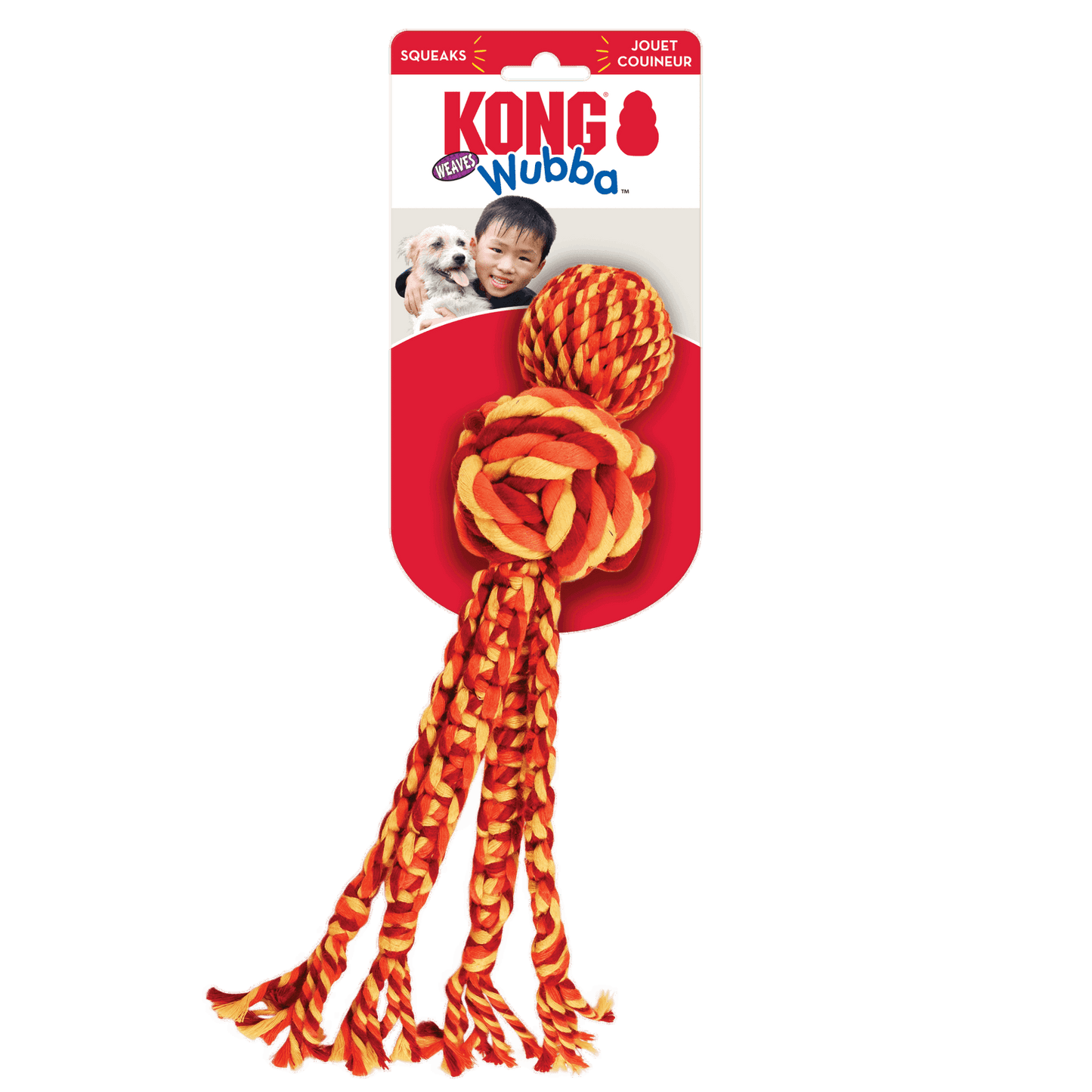 KONG Wubba Weaves with Rope Assorted Small - Raw To Your Door