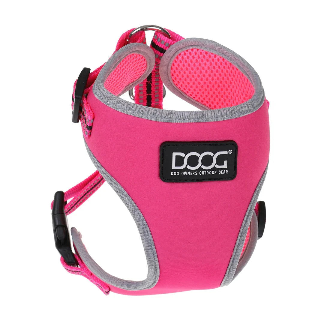 NEOFLEX SOFT HARNESS - NEON Pink/Grey - Raw To Your Door