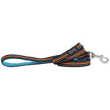 NEON CLIP IT NEOPRENE DOG LEAD - Blue/Orange