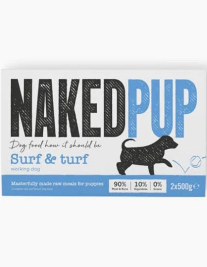 Naked Dog Puppy WD Surf Turf 2x500g