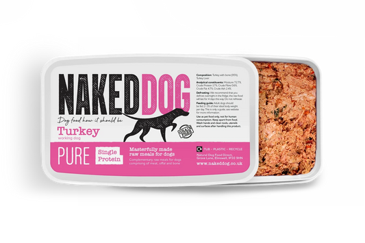Naked Dog Pure Turkey 2x500g - Raw To Your Door