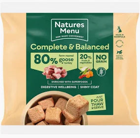 Natures Menu 80/20 Goose & turkey 1kg Nuggets