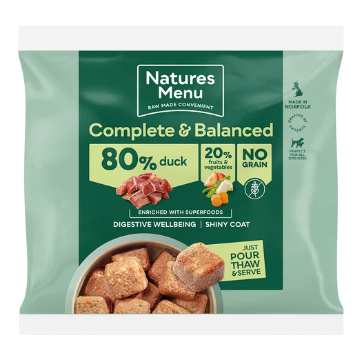 Natures Menu 80/20 Duck Nuggets 1kg - Raw To Your Door