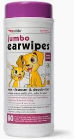 Petkin Jumbo Earwipes 80pcs