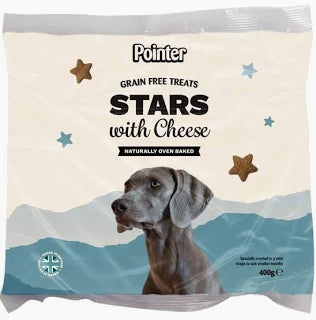 Pointer Grain free Cheesy stars dry treats 400g