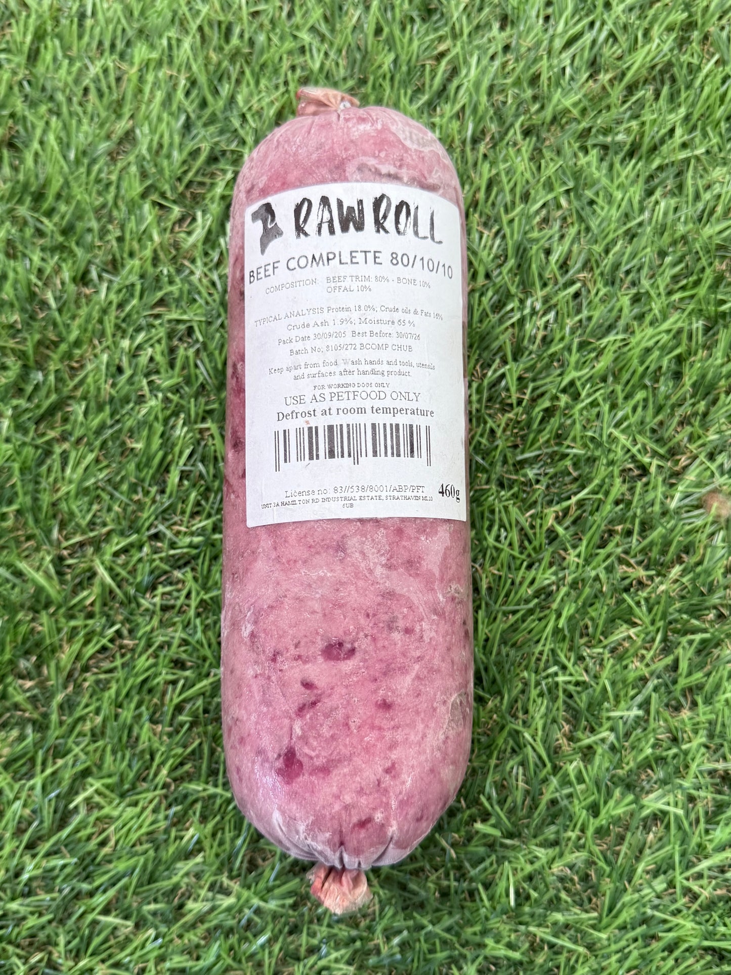 Raw Rolls Beef Chubb 460g