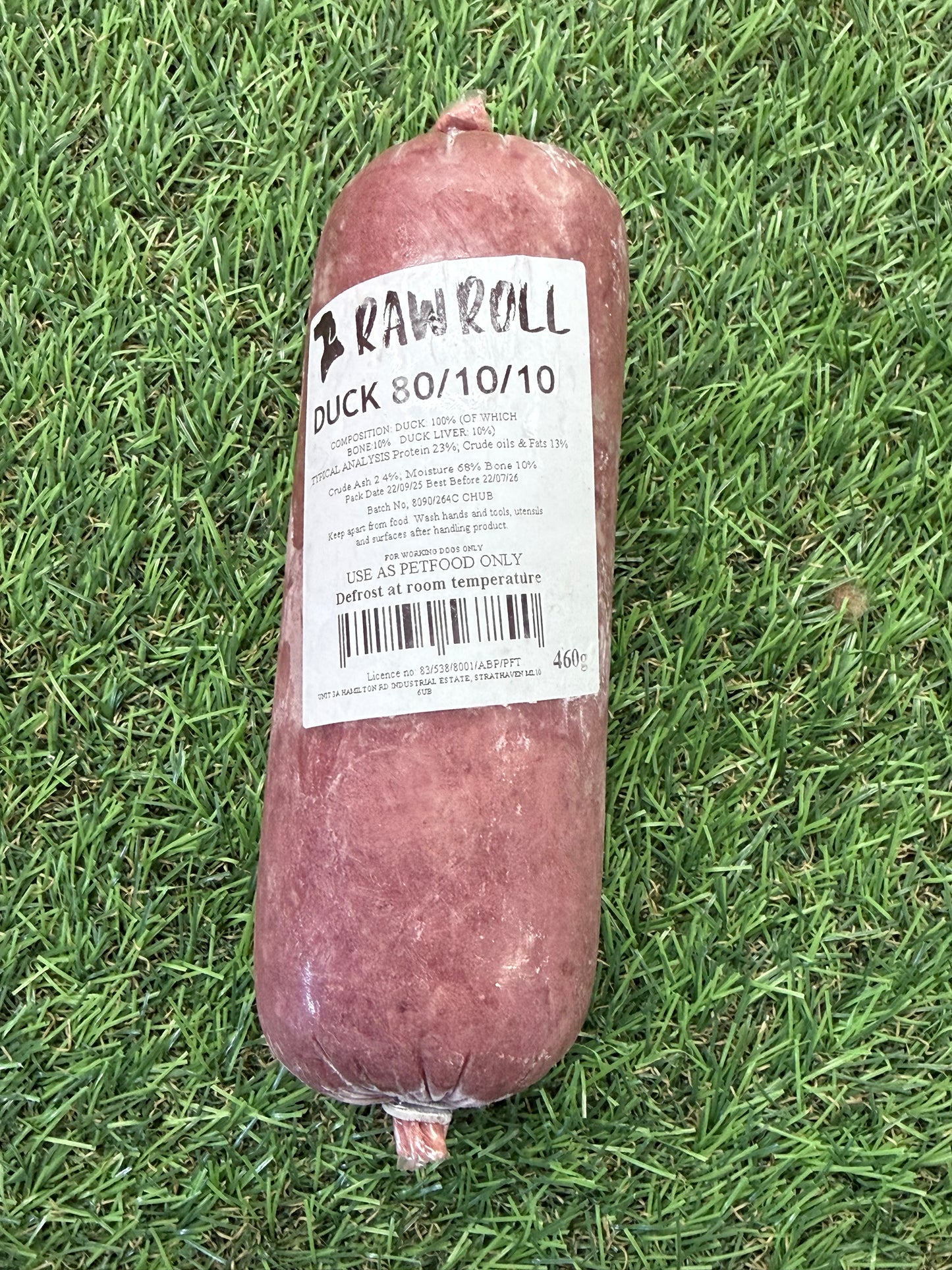 Raw Rolls Duck Tripe & Offal Chubb 460g