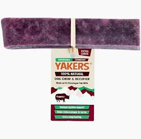 Yakers Dog Chew cranberry XL