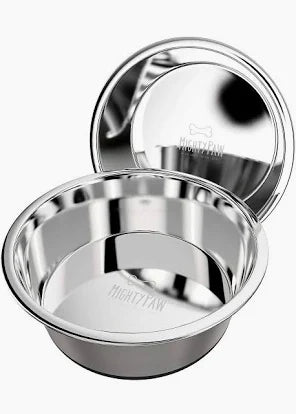 Mighty Paw Stainless Steel dog bowls 14cm 2 pack