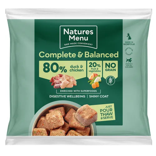 Natures Menu 80/20 Duck & Chicken nuggets 1kg