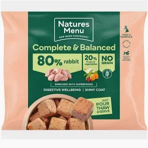 Natures Menu 80/20 Rabbit Nuggets 1kg