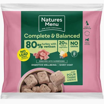 Natures Menu 80/20 Turkey & Venison Nuggets 1kg