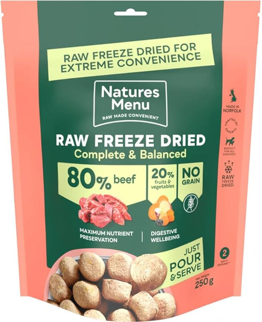 Natures Menu Freeze Dried 80%Beef 20% 250g