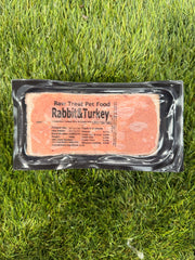 Raw Treat Turkey & Rabbit Mince 80/10/10 Single 500g