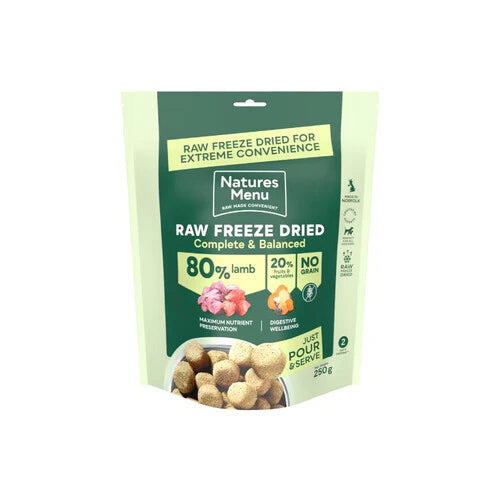 Natures Menu Freeze Dried Med 80%Lamb 250g