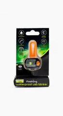 Animal Instincts Flashing Safety Waterproof Rectangle USB Blinker Orange
