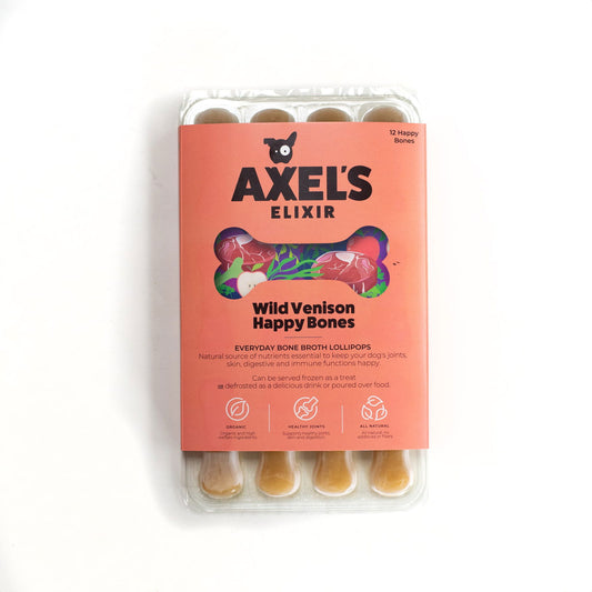 Axels Elixir Wild Venison Happy Bones 12pk - Raw To Your Door