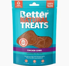 Better Natural treats Chicken Coins 1kg Bulk Bag