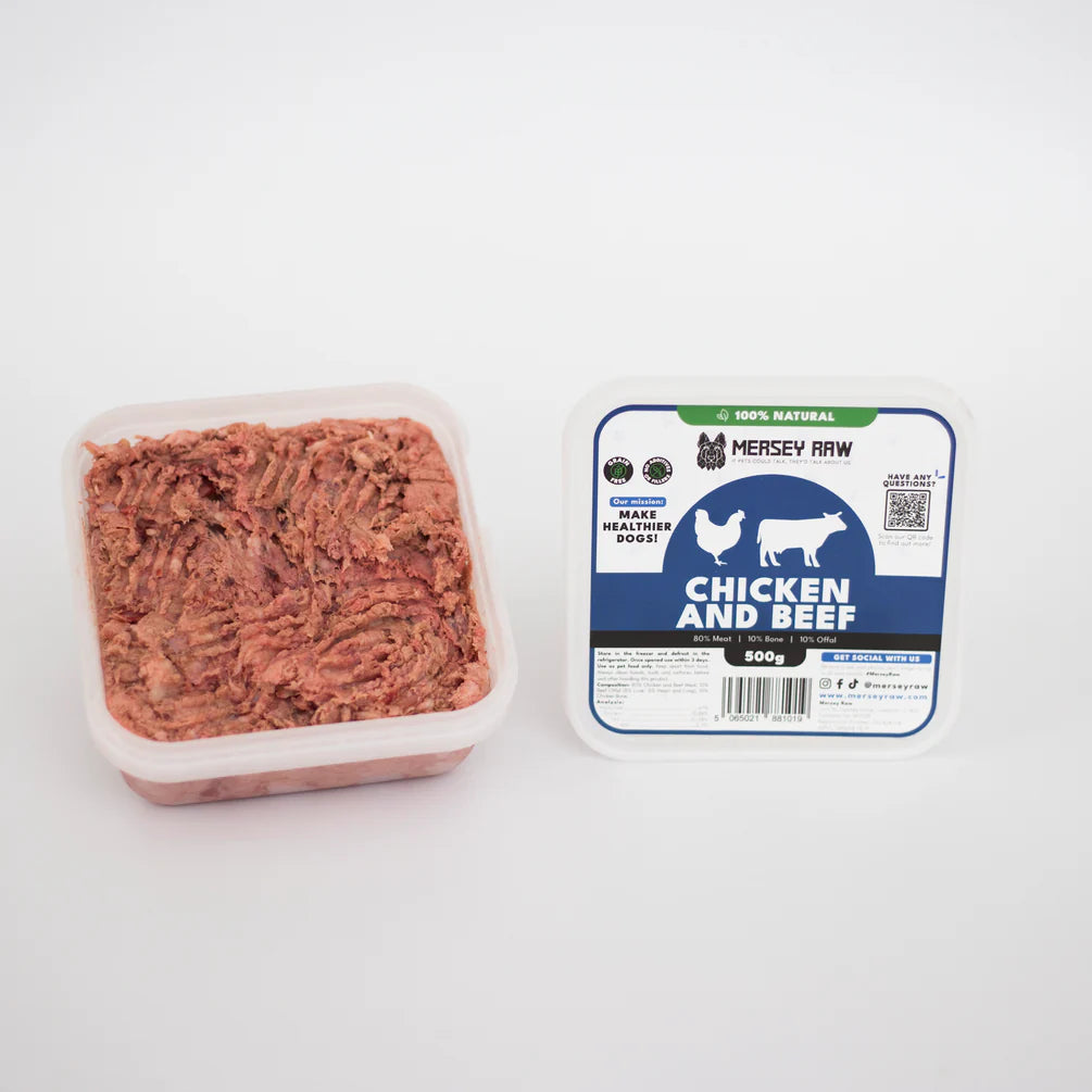 Mersey Raw Chicken & Beef 500g