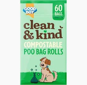 Clean & kind poo bags 60pk