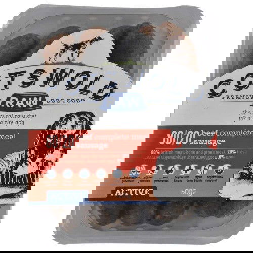 CotsWold Beef Sausages - 80/20 ACTIVE -500g - Raw To Your Door