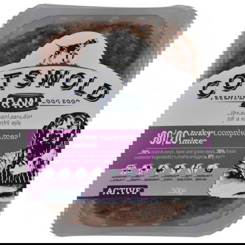 CotsWold Turkey Mince - 80/20 ACTIVE - 500g - Raw To Your Door