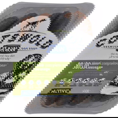 Cotswold Lamb Sausages - 80/20 ACTIVE - 500g - Raw To Your Door