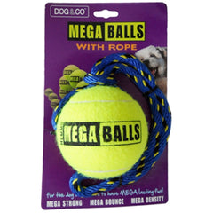 Dog And Co Mega Ball 4 with rope throwin - Raw To Your Door