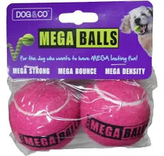 Dog & Co Mega Balls Pink  2.5" x2 pcs