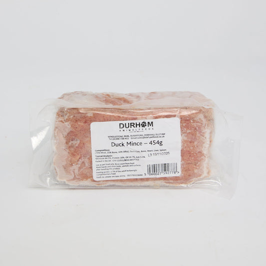 Durham Duck Mince Meat Only 454g - Raw To Your Door