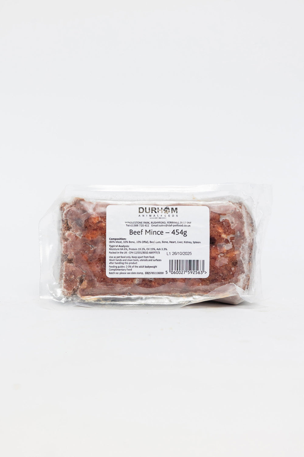 Durham Singles 454g Beef Mince