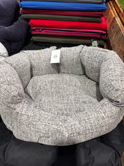 Luxury Oval Dog Bed Medium Grey