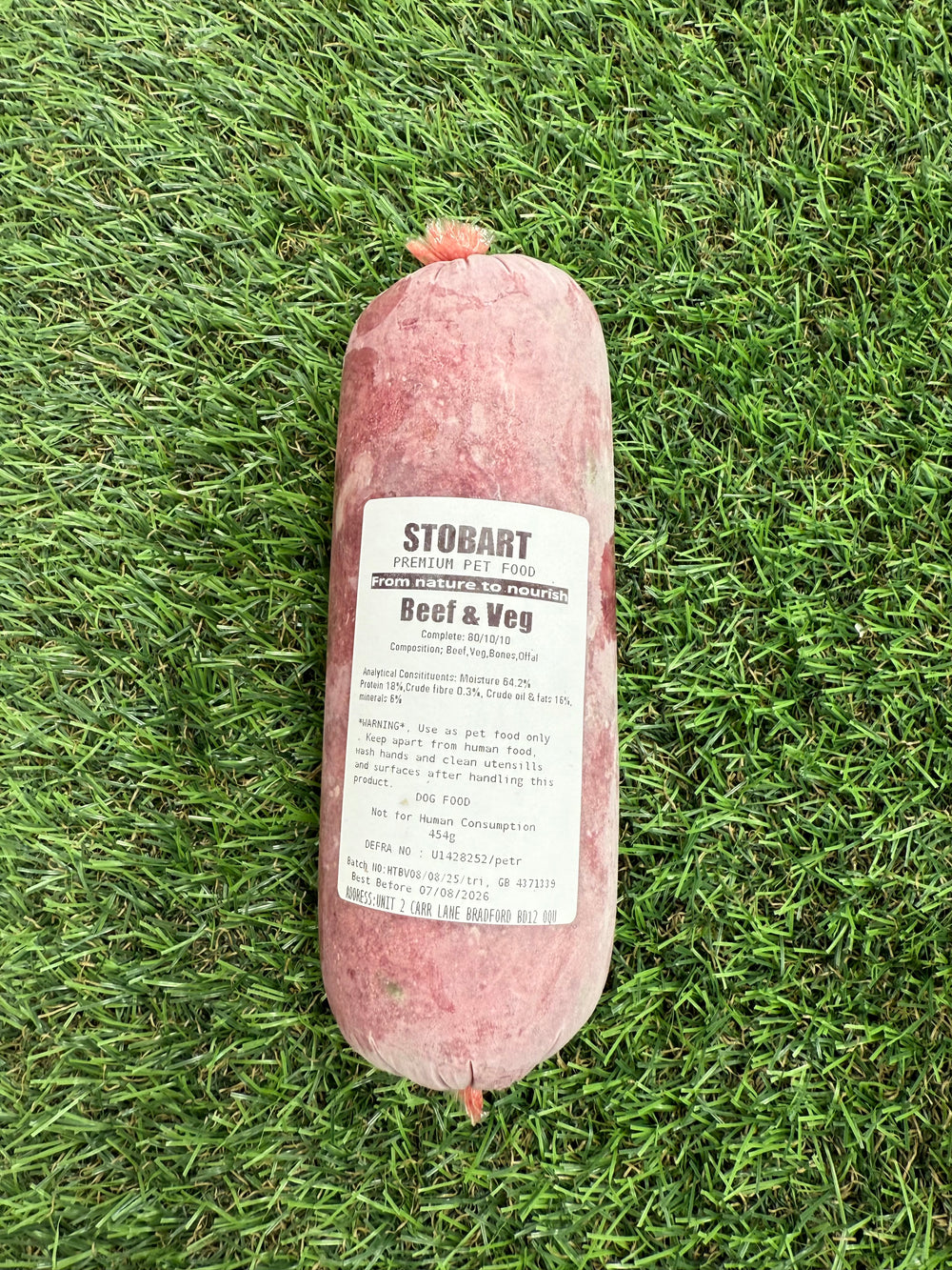 Stobart Raw Beef & Veg 454g