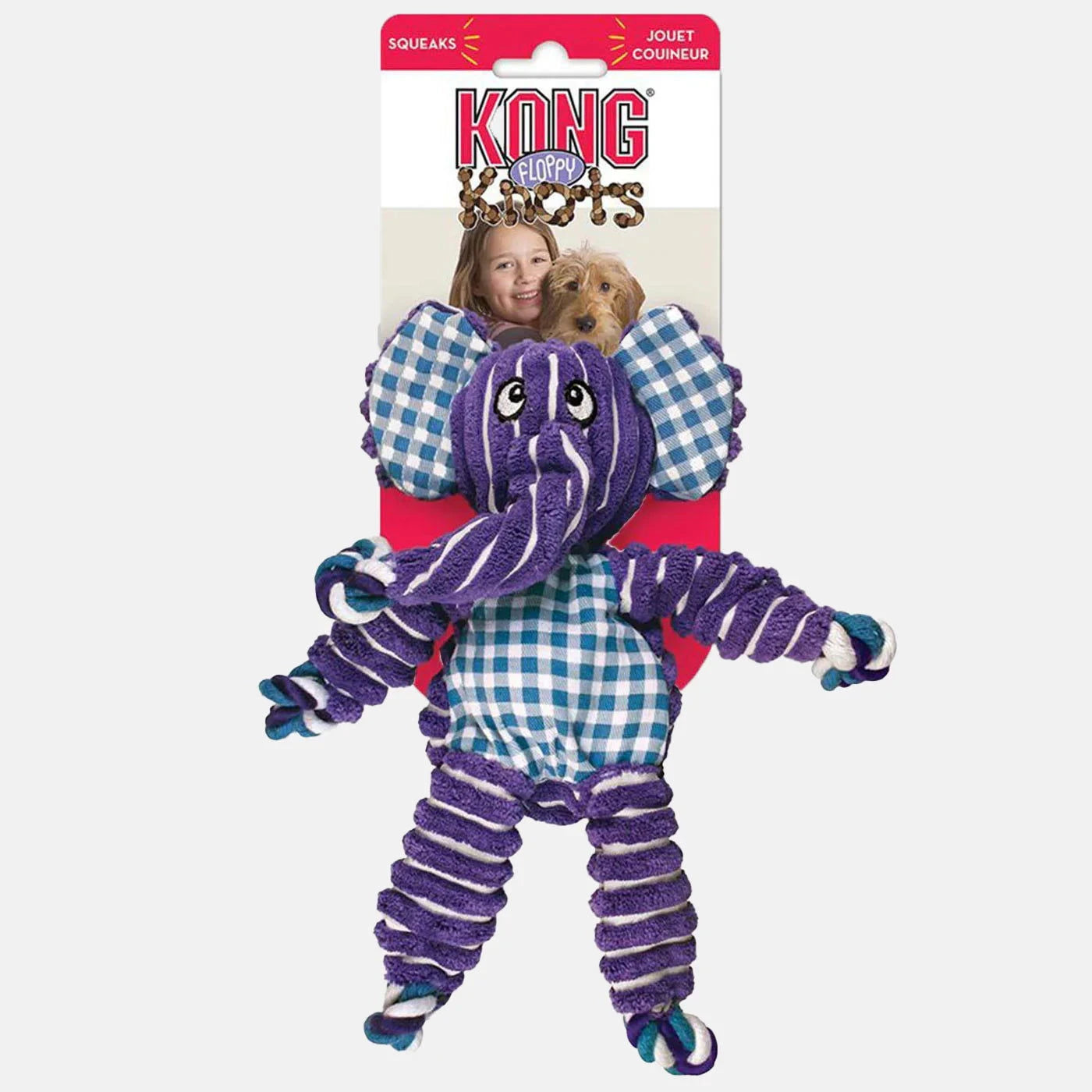 KONG Floppy Knots Elephant Medium/Large - Raw To Your Door
