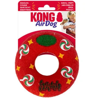 Kong Christmas AirDog Squeaker Donut Medium