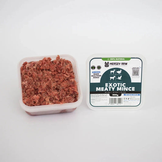 Mersey Raw Exotic Meaty Mince 500g - Raw To Your Door
