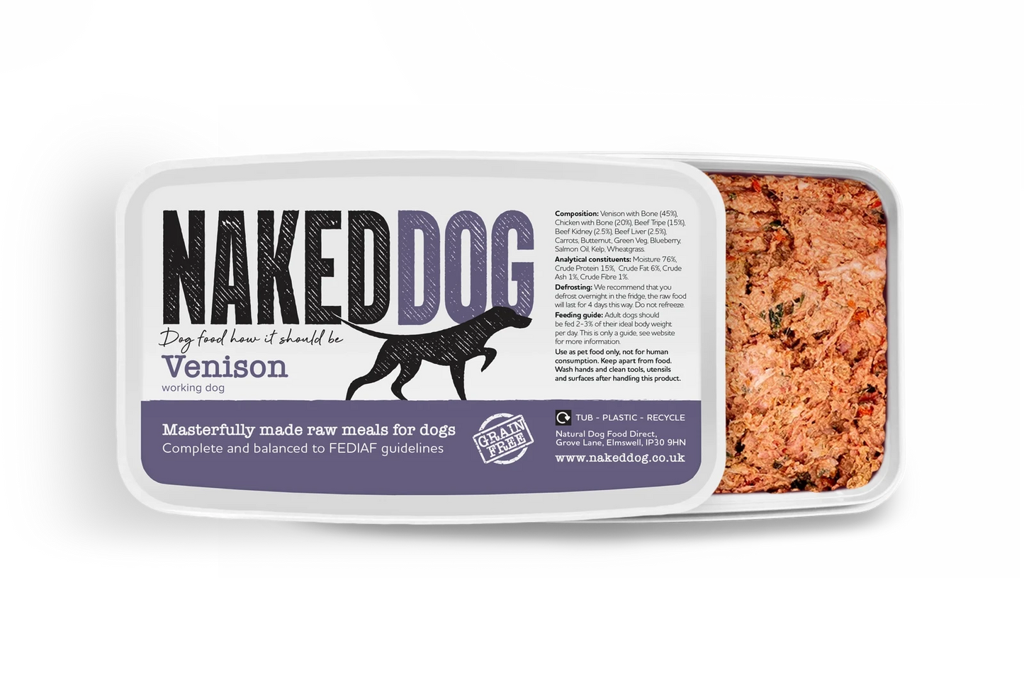 Naked dog Venison 2x500g - Raw To Your Door